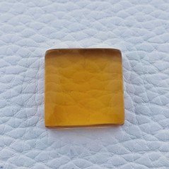 Topazio Citrino Idrotermale Forma Quadrato Piatto Cabochon Liscio Fatto a Mano 20X20X8mm 32,70 Carati 1pz