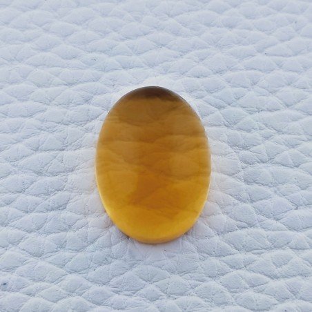 Topazio Citrino Idrotermale Forma Ovale Piatto Cabochon Liscio Fatto a Mano 22X16X9mm 25,20 Carati 1pz