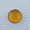 Topazio Citrino Idrotermale Forma Tondo Piatto Cabochon Sfaccettata Fatto a Mano 18X18X7mm 15,20 Carati 1pz