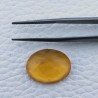 Topazio Citrino Idrotermale Forma Ovale Piatto Cabochon Sfaccettata Fatto a Mano 19X15X7mm 14,10 Carati 1pz