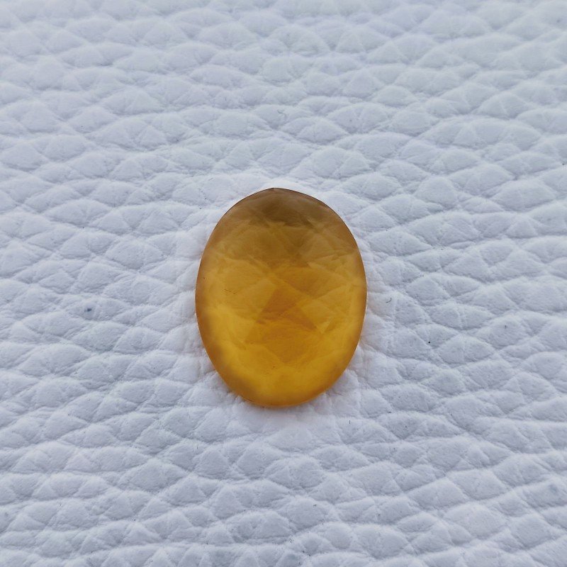 Topazio Citrino Idrotermale Forma Ovale Piatto Cabochon Sfaccettata Fatto a Mano 19X15X7mm 14,10 Carati 1pz Topazio Citrino Idrotermale Forma Ovale Piatto Cabochon Sfaccettata Fatto a Mano 19X15X7mm 14,10 Carati 1pz