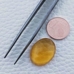 Topazio Citrino Idrotermale Forma Ovale Piatto Cabochon Sfaccettata Fatto a Mano 19X15X7mm 14,10 Carati 1pz Topazio Citrino Idrotermale Forma Ovale Piatto Cabochon Sfaccettata Fatto a Mano 19X15X7mm 14,10 Carati 1pz