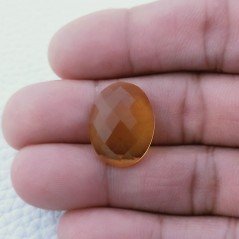 Topazio Citrino Idrotermale Forma Ovale Piatto Cabochon Sfaccettata Fatto a Mano 19X15X7mm 14,10 Carati 1pz Topazio Citrino Idrotermale Forma Ovale Piatto Cabochon Sfaccettata Fatto a Mano 19X15X7mm 14,10 Carati 1pz