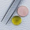 Quarzo Limone Idrotermale Taglio Tondo Sfaccettata a Mano Gemma Sciolta 13X13X7mm 8,30 Carati 1pz