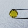 Quarzo Limone Idrotermale Taglio Tondo Sfaccettata a Mano Gemma Sciolta 13X13X7mm 8,30 Carati 1pz