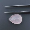 Quarzo Rosa Naturale Taglio Goccia Briollette Cabochon Sfaccettato a Mano 17X13X6mm 9,25 Carati 1pz