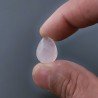 Quarzo Rosa Naturale Taglio Goccia Briollette Cabochon Sfaccettato a Mano 17X13X6mm 9,25 Carati 1pz