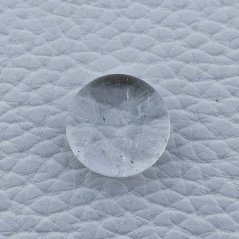 Cristallo Di Rocca Naturale Forma Tondo Piatto Cabochon Liscio Fatto a Mano 16X16X8mm 16,85 Carati 1pz