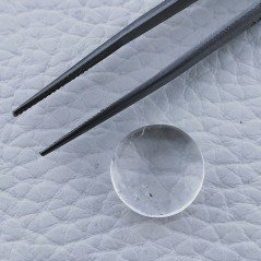 Cabochon di Cristallo di Rocca Naturale Tondo, Piatto e Liscio, 13x13x8 mm, 12,85 ct, Fatto a Mano Cabochon di Cristallo di Rocca Naturale Tondo, Piatto e Liscio, 13x13x8 mm, 12,85 ct, Fatto a Mano