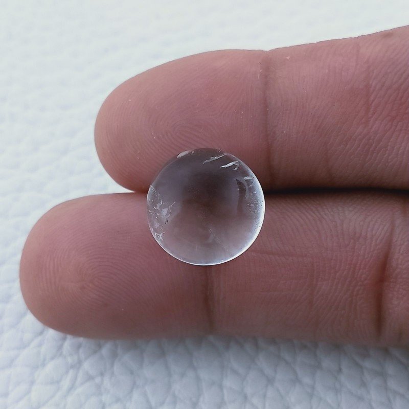 Cristallo Di Rocca Naturale Forma Tondo Piatto Cabochon Liscio Fatto a Mano 13X13X8mm 12,85 Carati 1pz Cristallo Di Rocca Naturale Forma Tondo Piatto Cabochon Liscio Fatto a Mano 13X13X8mm 12,85 Carati 1pz