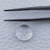 Cristallo Di Rocca Naturale Forma Tondo Piatto Cabochon Liscio Fatto a Mano 11X11X5mm 5,95 Carati 1pz