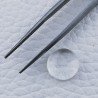 Cristallo Di Rocca Naturale Forma Tondo Piatto Cabochon Liscio Fatto a Mano 11X11X5mm 5,95 Carati 1pz