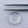 Cristallo Di Rocca Naturale Forma Tondo Piatto Cabochon Liscio Fatto a Mano 20X20X6mm 20,65 Carati 1pz