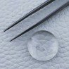 Cristallo Di Rocca Naturale Forma Tondo Piatto Cabochon Liscio Fatto a Mano 20X20X6mm 20,65 Carati 1pz