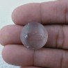 Cristallo Di Rocca Naturale Forma Tondo Piatto Cabochon Liscio Fatto a Mano 20X20X6mm 20,65 Carati 1pz