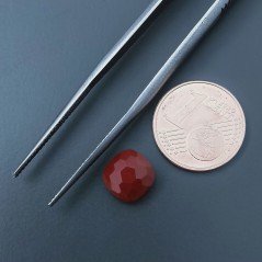 Diaspro Rosso Quadrata Briolette Sfaccettato A Mano 8X8X5mm 2,45CT