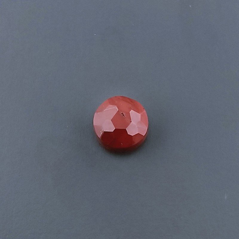 Diaspro Rosso Tondo Briolette Sfaccettato A Mano 6X6X4mm 1,10CT