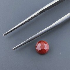 Diaspro Rosso Tondo Briolette Sfaccettato A Mano 6X6X4mm 1,10CT