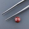 Diaspro Rosso Tondo Briolette Sfaccettato A Mano 6X6X4mm 1,10CT