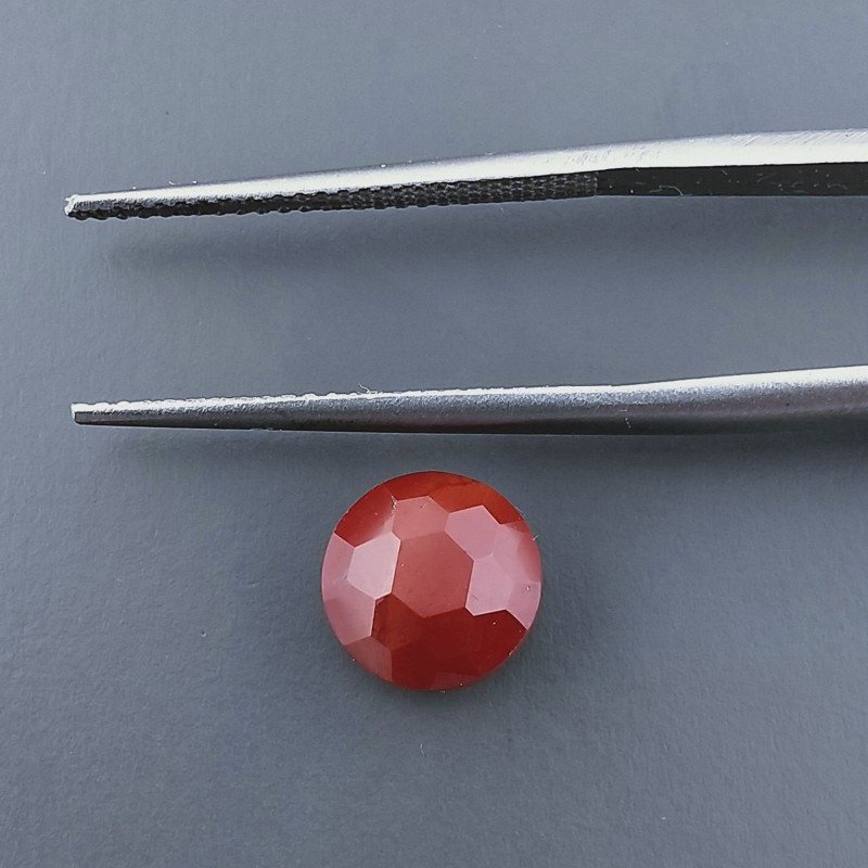 Diaspro Rosso Tondo Briolette Sfaccettato A Mano 8X8X5mm 2,25CT
