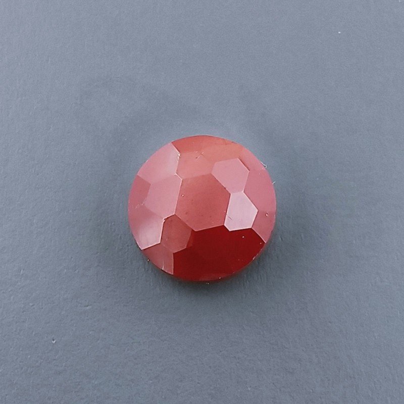 Diaspro Rosso Tondo Briolette Sfaccettato A Mano 8X8X5mm 2,25CT