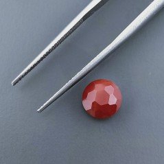 Diaspro Rosso Tondo Briolette Sfaccettato A Mano 8X8X5mm 2,25CT