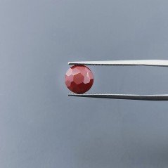 Diaspro Rosso Tondo Briolette Sfaccettato A Mano 8X8X5mm 2,25CT