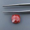 Diaspro Rosso Quadrata Briolette Sfaccettato A Mano 10X10X5mm 4,10CT