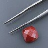 Diaspro Rosso Quadrata Briolette Sfaccettato A Mano 10X10X5mm 4,10CT