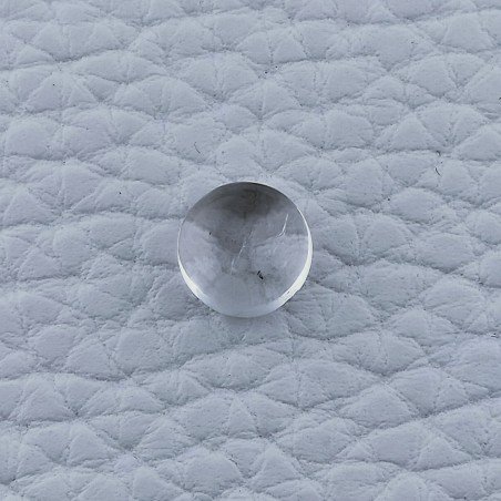 Cristallo Di Rocca Naturale Forma Tondo Piatto Cabochon Liscio Fatto a Mano 8X8X4mm 2,20 Carati 1pz