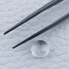 Cristallo Di Rocca Naturale Forma Tondo Piatto Cabochon Liscio Fatto a Mano 8X8X4mm 2,20 Carati 1pz