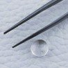 Cristallo Di Rocca Naturale Forma Tondo Piatto Cabochon Liscio Fatto a Mano 8X8X4mm 2,20 Carati 1pz
