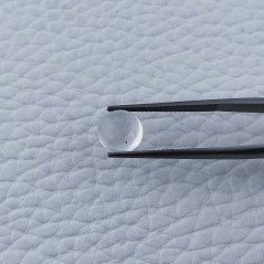 Cristallo Di Rocca Naturale Forma Tondo Piatto Cabochon Liscio Fatto a Mano 8X8X4mm 2,20 Carati 1pz