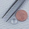 Cristallo Di Rocca Naturale Forma Tondo Piatto Cabochon Liscio Fatto a Mano 7X7X4mm 1,50 Carati 1pz