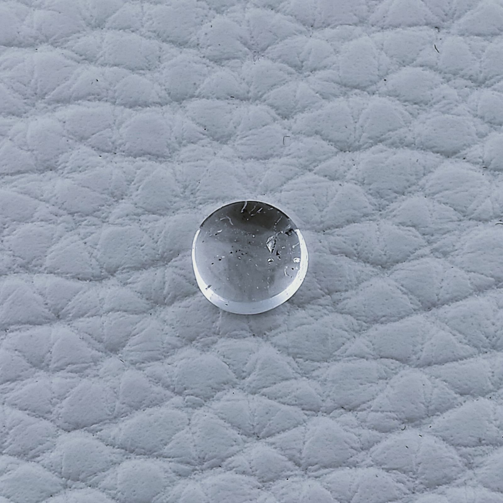 Cristallo Di Rocca Naturale Forma Tondo Piatto Cabochon Liscio Fatto a Mano 6X6X3mm 1,30 Carati 1pz