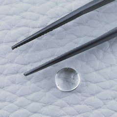 Cristallo Di Rocca Naturale Forma Tondo Piatto Cabochon Liscio Fatto a Mano 6X6X3mm 1,30 Carati 1pz