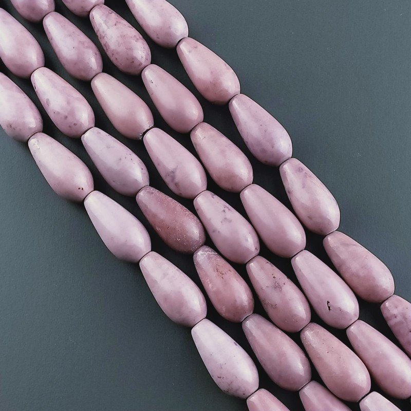 Sugilite Rinforzato Perline Forma Tondo Goccia Liscio Foro Passante 08X30mm