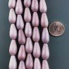 Sugilite Rinforzato Perline Forma Tondo Goccia Liscio Foro Passante 08X30mm
