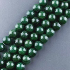 Giada Coreana Verde Perline Forma Tondo Liscio 08mm