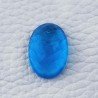 Topazio Azzurro Idrotermale Forma Ovale Piatto Cabochon Sfaccettata Fatto a Mano 22X16X8mm 20,20 Carati 1pz