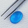 Topazio Azzurro Idrotermale Forma Ovale Piatto Cabochon Sfaccettata Fatto a Mano 22X16X8mm 20,20 Carati 1pz
