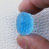 Topazio Azzurro Idrotermale Forma Ovale Piatto Cabochon Sfaccettata Fatto a Mano 22X16X8mm 20,20 Carati 1pz