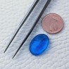 Topazio Azzurro Blu Svizzero Idrotermale Taglio Cupola Ovale Sfaccettata a Mano Gemma Sciolta 17X12X7mm 10,40 Carati 1pz