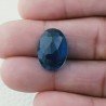 Topazio Azzurro Blu Svizzero Idrotermale Taglio Cupola Ovale Sfaccettata a Mano Gemma Sciolta 17X12X7mm 10,40 Carati 1pz
