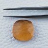 Topazio Citrino Idrotermale Forma Cuscino Piatto Cabochon Sfaccettata Fatto a Mano 19X19X8mm 27,00 Carati 1pz