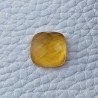 Topazio Citrino Idrotermale Forma Cuscino Piatto Cabochon Sfaccettata Fatto a Mano 13X13X6mm 7,60 Carati 1pz