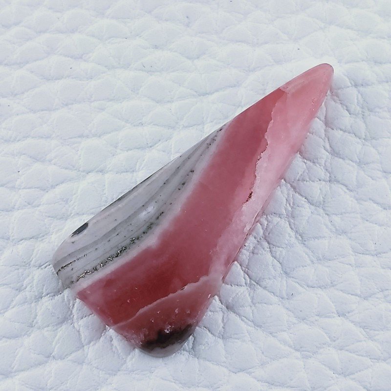 Rodocrosite Naturale Forma Triangolare Piatto Cabochon Liscio Fatto a Mano 25x12mm 5,80gm 1pz