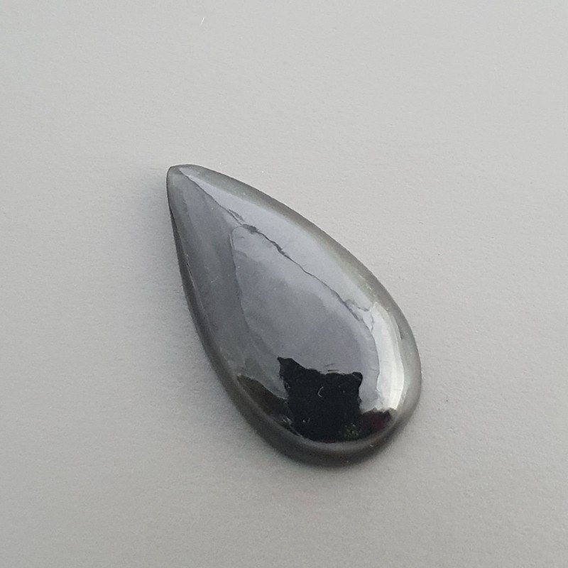 Ossidiana Arcobaleno Sheen Forma Goccia Piatto Cabochon Liscio Fatto a Mano 26X14X5mm 2,73gm 1pz