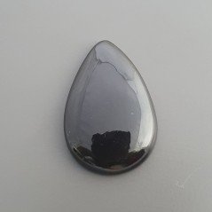 Cabochon di Ossidiana Arcobaleno Sheen Goccia, Piatto e Liscio, 35x23x6 mm, 6,55 g, Fatto a Mano