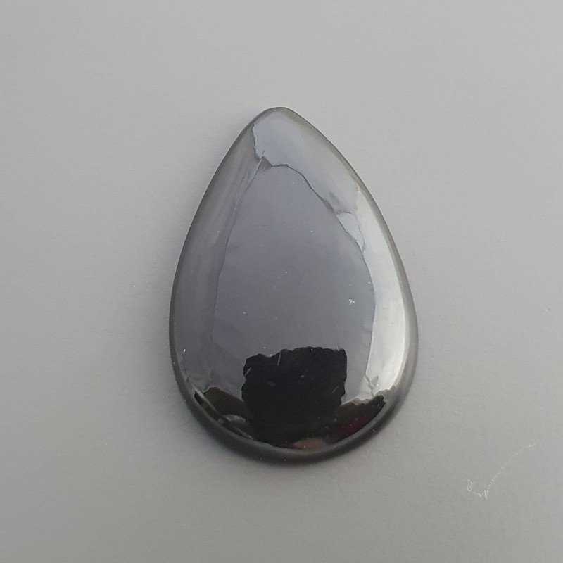 Ossidiana Arcobaleno Sheen Forma Goccia Piatto Cabochon Liscio Fatto a Mano 35X23X6mm 6,55gm 1pz